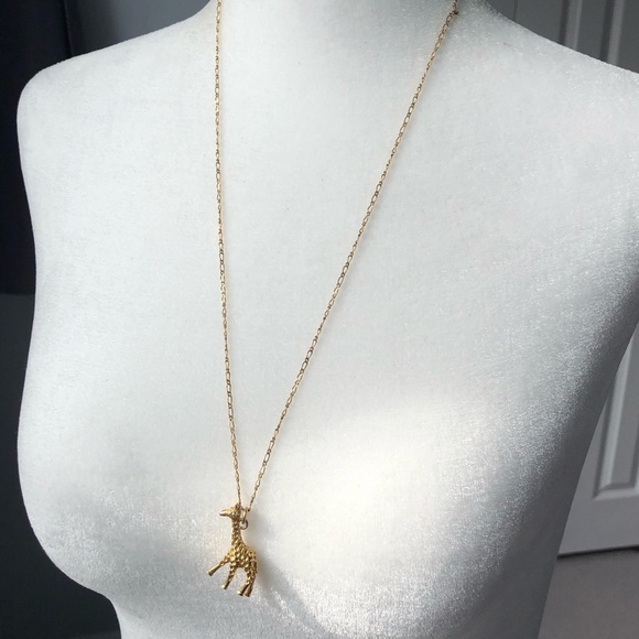 J Crew giraffe gold tone necklace